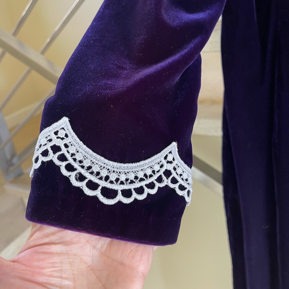 Vintage JESSICA MCCLINTOCK PURPLE DRESS - Picture 6 of 16